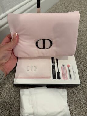 Dior Light Pink CD Logo Cosmetic Clutch